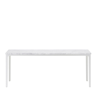 Vitra - Plate salontafel Carrara marmer, wit onderstel  41 x 71