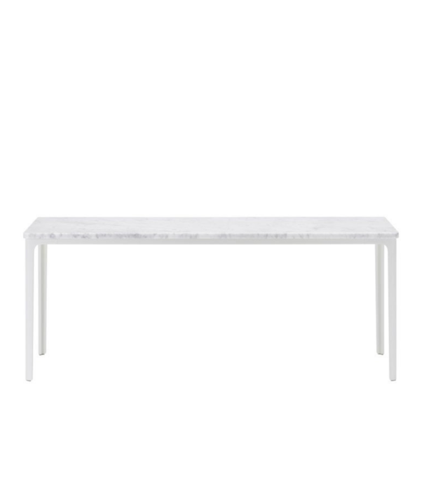Vitra  Plate Coffee Table Carrara marble, white base
