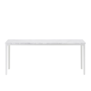 Vitra Plate Coffee Table Carrara marble, white base