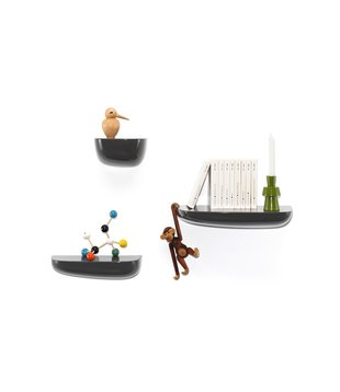 Vitra - Corniches Shelves dark grey set