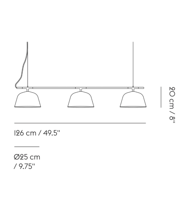 Muuto  Muuto - Ambit Rail pendant lamp taupe