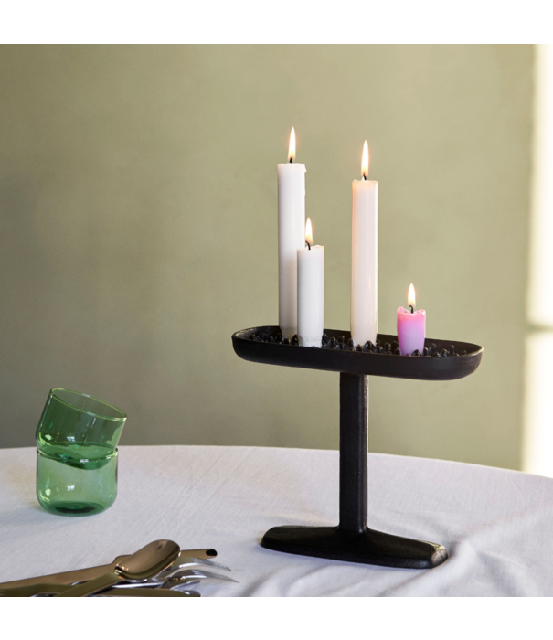 Hay  Hay - Fonte candleholder XL black