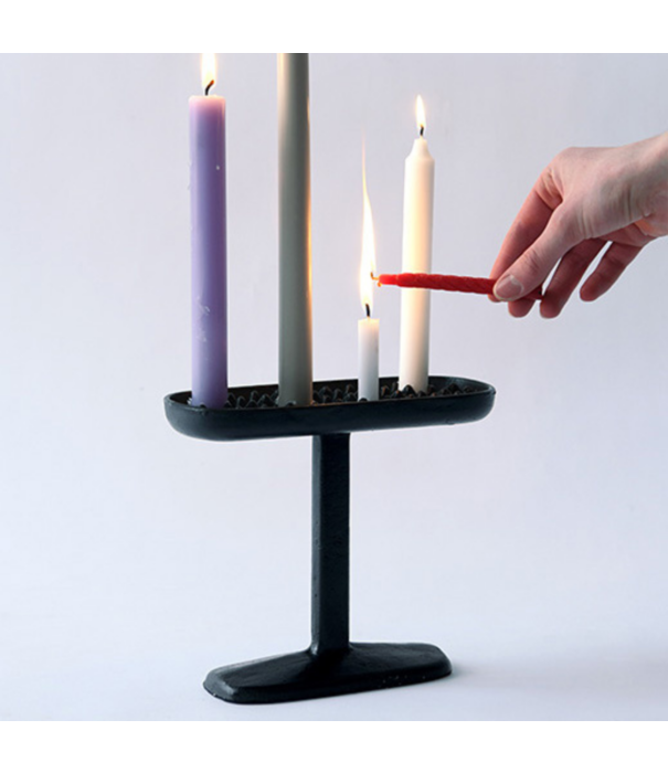 Hay  Hay - Fonte candleholder XL black