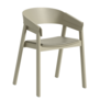 Muuto - Cover Armchair dark beige, stone leather seat