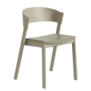 Muuto - Cover side stoel dark beige - stone leer zitting