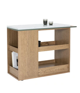 Asplund: Remy Serving trolley oak, white Carrara marble