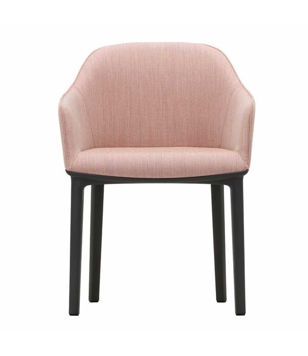 Vitra  Softshell Eetkamerstoel met arm gestoffeerd, basic dark onderstel