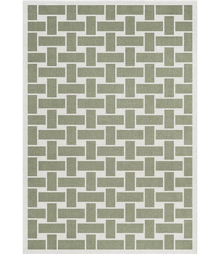 Layered - 60S Geo Basket Weave rug Olive Grove