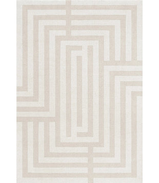 Layered - 60S Geo Letters rug oatmeal