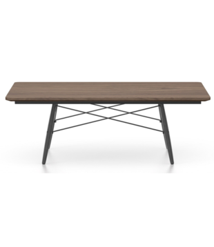 Vitra - Eames salontafel walnoot, zwart essen  114 x 76