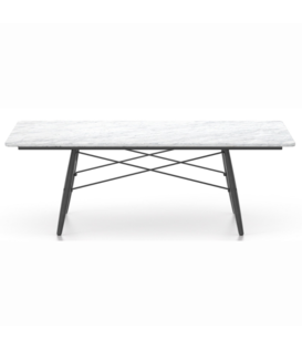 Vitra Eames Salontafel Carrara marmer, zwart essen 114 x 76
