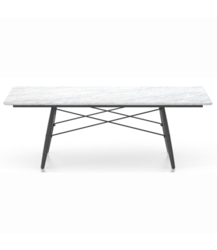 Vitra - Eames salontafel wit marmer , zwart essen 114 x 76