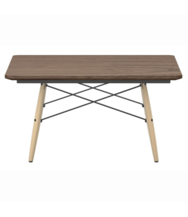 Vitra - Eames salontafel walnoot, honing essen 76 x 76