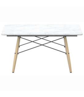 Vitra - Eames Coffee Table white marble, honey ash 76 x 76