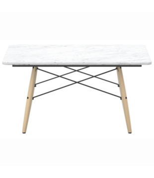 Vitra  Eames Coffee Table Carrara marble, honey ash 76 x 76