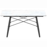 Vitra Eames Salontafel Carrara marmer, zwart essen