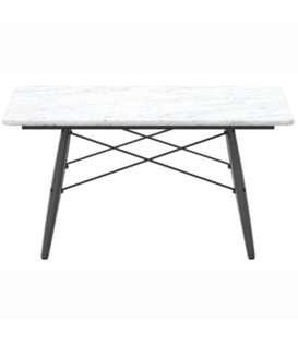 Vitra - Eames salontafel wit marmer, zwart essen 76 x 76