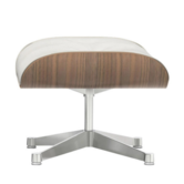 Vitra - Eames lounge chair ottoman walnoot, white edition