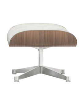 Vitra -  Eames lounge chair ottoman walnut, white edition