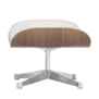 Vitra -   Eames lounge chair ottoman walnut, white edition