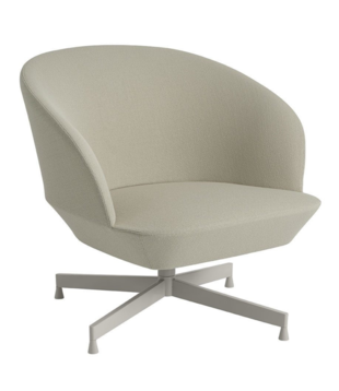 Muuto - Oslo lounge stoel Vidar 146 - swivel grijs