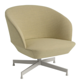 Muuto - Oslo lounge chair Fiord 422 - grey swivel