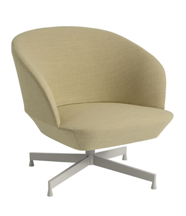 Muuto  Muuto - Oslo lounge chair Fiord 422 - grey swivel