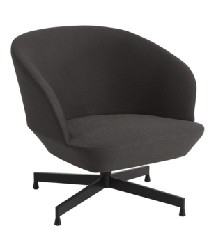 Oslo Lounge Stoel Ocean 50, swivel zwart
