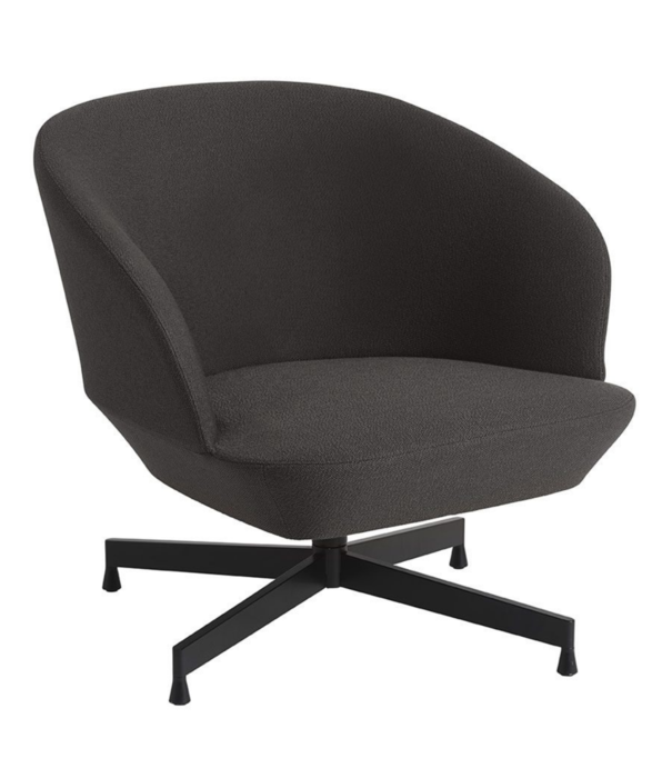 Muuto  Muuto - Oslo lounge chair Ocean 50 - black swivel