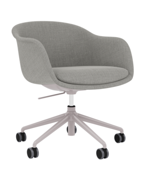 Muuto - Fiber Conference swivel armchair with gas lift, castors and tilt