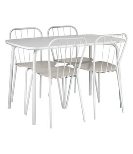 Maze - Same tafel en stoelen set wit - wit