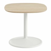 Muuto - Soft Side Table oiled oak, off white base 45 x 45