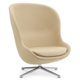 Normann Copenhagen - Hyg lounge stoel hoog - swivel aluminium