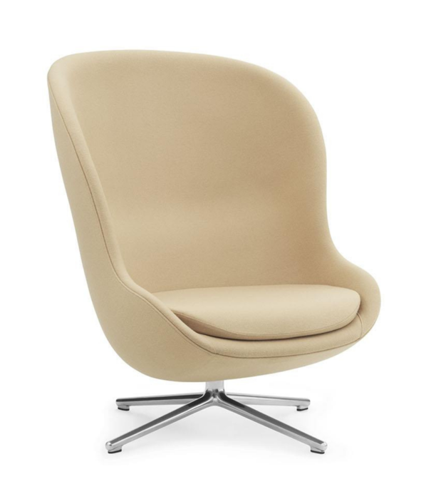 Normann Copenhagen  Normann Copenhagen - Hyg lounge chair high - swivel aluminium