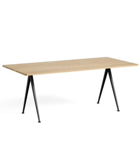 Hay -  Pyramid table 02 clear oak, black  L190