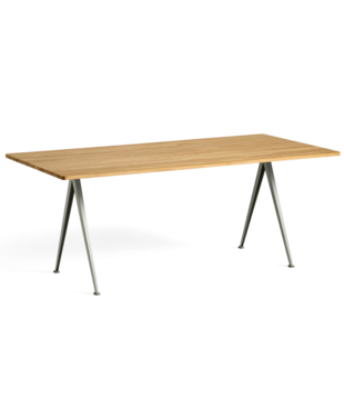 Pyramid 02 Eettafel geolied eiken, beige voet 190cm