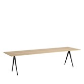 Hay - Pyramid table 02 matte lacquered oak - black L250 cm.