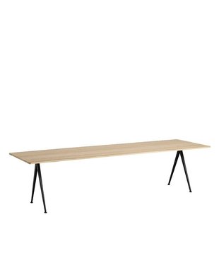 Hay -  Pyramid table 02 matte oak, black L250