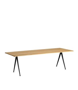 Hay -  Pyramid tafel 02 helder eiken, zwart L250