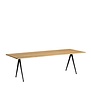 Hay -    Pyramid table 02 clear lacquered oak - black L250 cm.