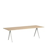 Pyramid 02 Dining Table lacquered oak,  beige base 250cm