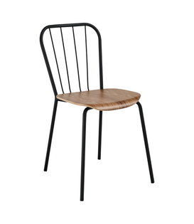 Maze - Same chair black - walnut seat