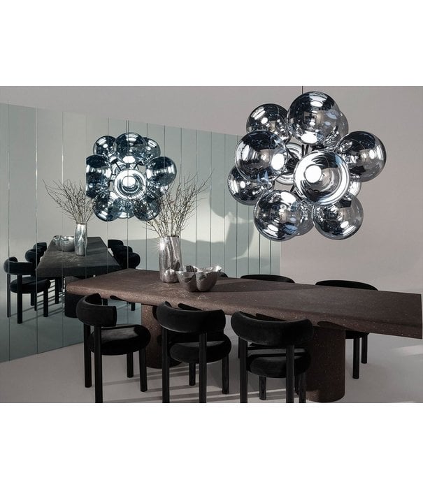 Tom Dixon  Tom Dixon - Globe Burst Chandelier Zilver