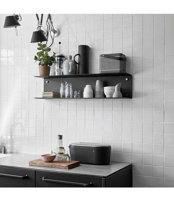 Vipp  922 wall shelf large black