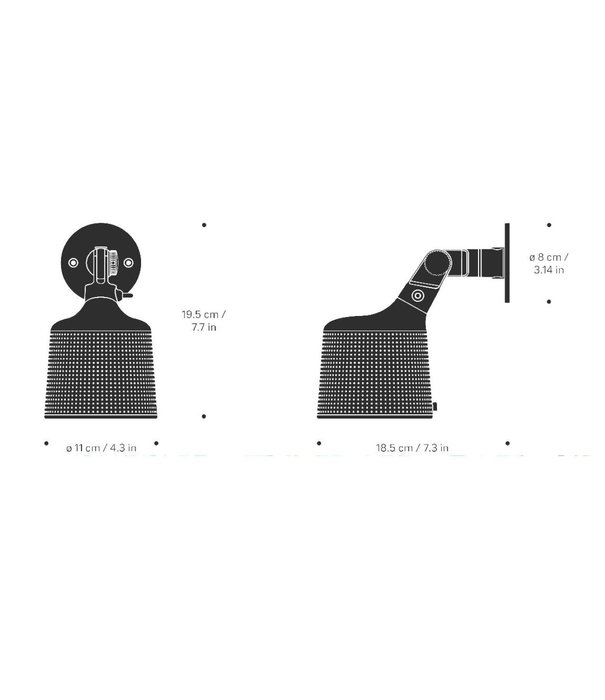 Vipp  524 Wall Lamp grey