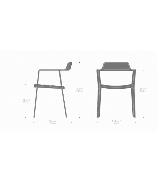 Vipp  711 Open Air Stoel Meadow,  light grey frame