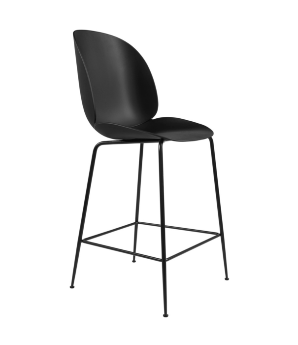 Gubi  Gubi - Beetle counter stool - black conic base - 65 cm.