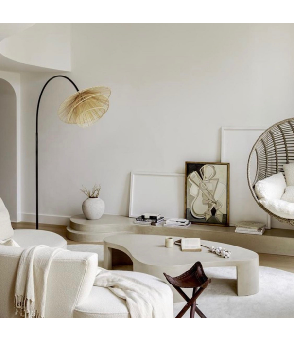 Layered  Layered Shaggy Residue Rug - Bone White