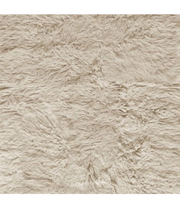 Layered  Shaggy Residue Rug - Bone White