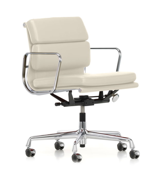 Vitra  Soft Pad Chair EA 21 polished, snow leather